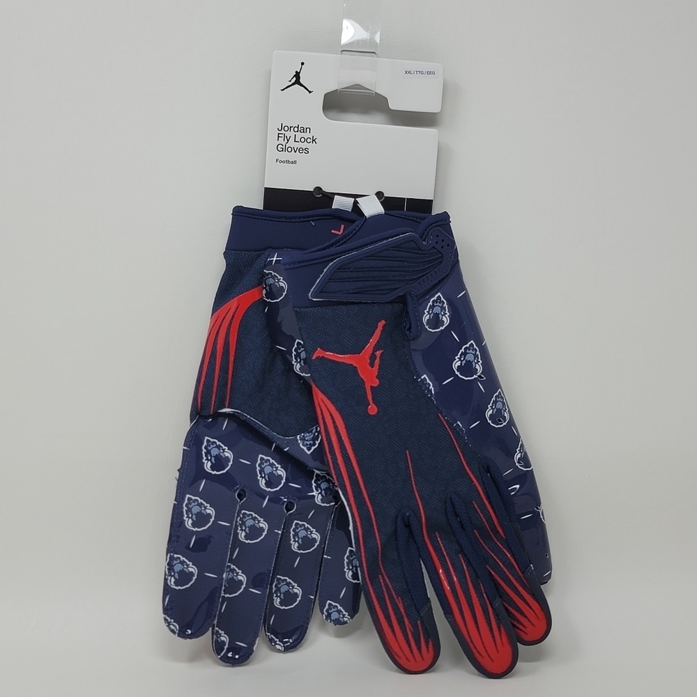 Jordan Fly Lock NCAA Howard University Bisons PE Football Gloves Mens Sz XXL New - Picture 5 of 8